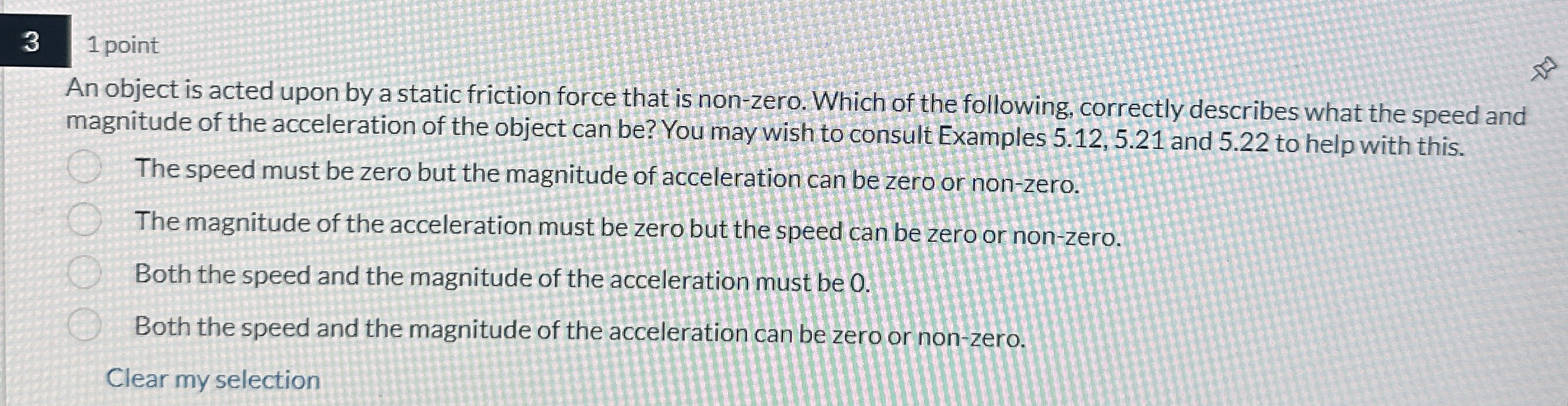 Solved 31 ﻿pointAn object is acted upon by a static friction