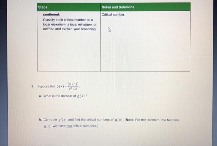 Solved AP CALCULUS STUDENT HANDOUT Analytical | Chegg.com