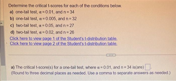 Solved Calculate The P-value For The Following Conditions | Chegg.com