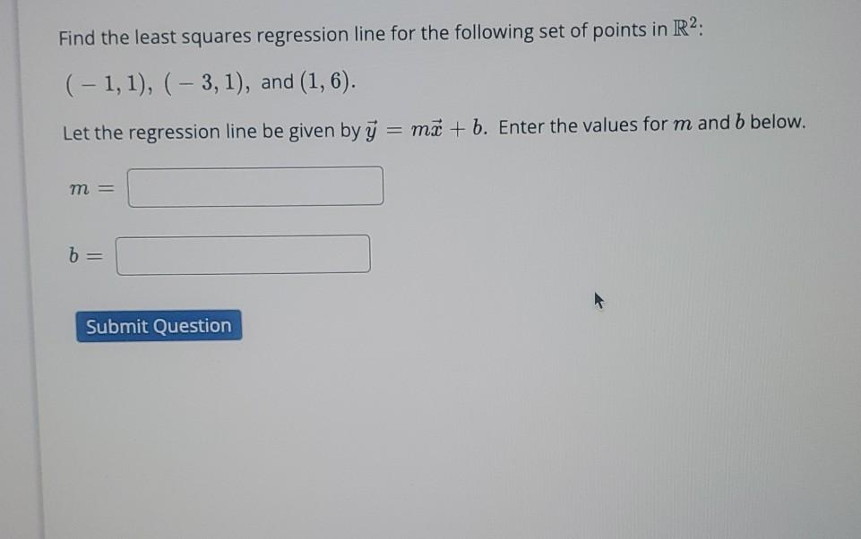 solved-find-the-least-squares-regression-line-for-the-chegg