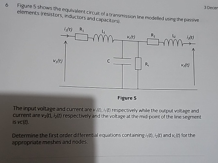 Solved 6 ﻿Figure 5 ﻿shows the equivalent circuit of a | Chegg.com