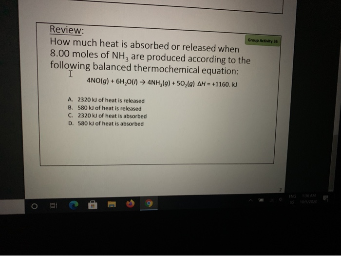 Solved Group Activity 15 Review How much heat is absorbed