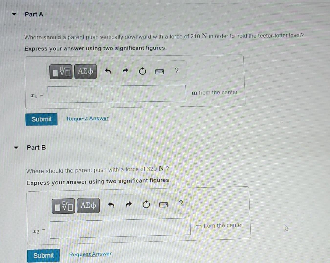 Solved A schoolyard teetertotter with a total length of 6.3