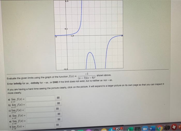 Solved -1 Evaluate the given limits using the graph of the | Chegg.com