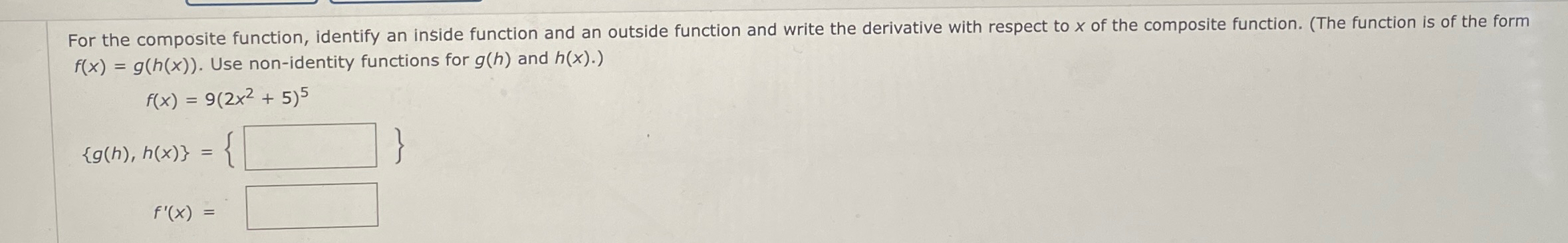 Solved Using the chain rule, For the composite function, | Chegg.com