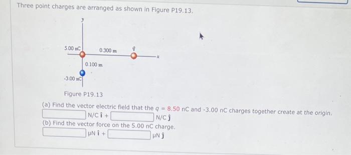 Solved Three Point Charges Are Arranged As Shown In Figure | Chegg.com