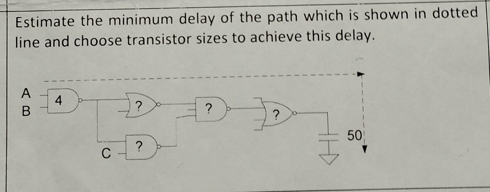 Solved Estimate the minimum delay of the path which is shown | Chegg.com