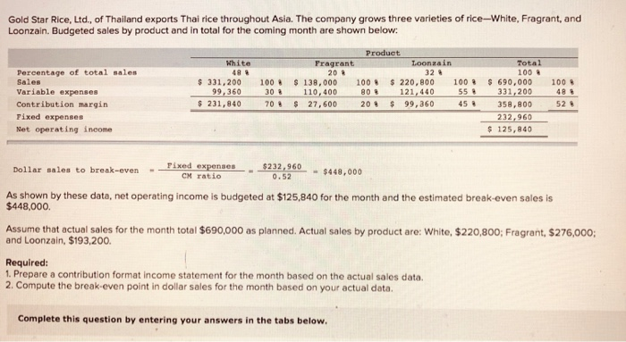 Solved Gold Star Rice, Ltd., of Thailand exports Thai rice | Chegg.com