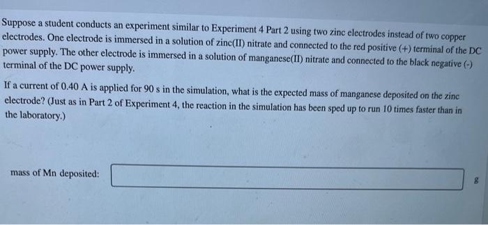 Suppose a student conducts an experiment similar to | Chegg.com