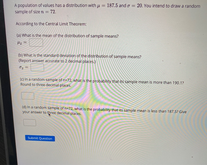 Solved A population of values has a distribution with p = | Chegg.com