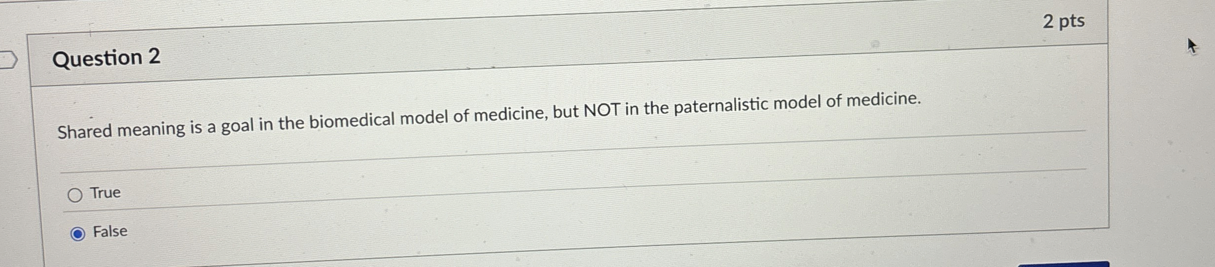 Solved Question 2Shared meaning is a goal in the biomedical