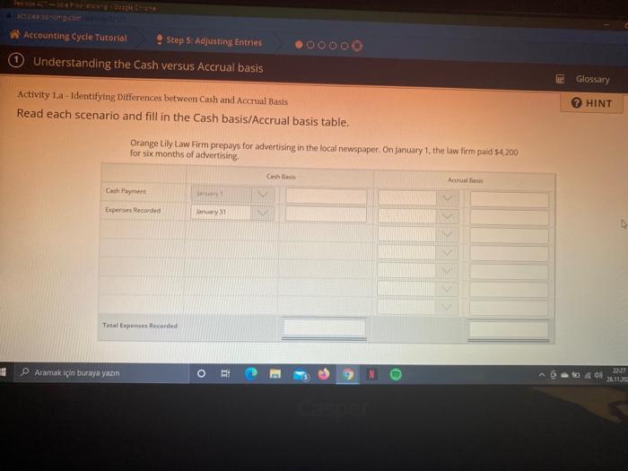 Solved Accounting Cycle Tutorial Step 5: Adjusting Entries | Chegg.com