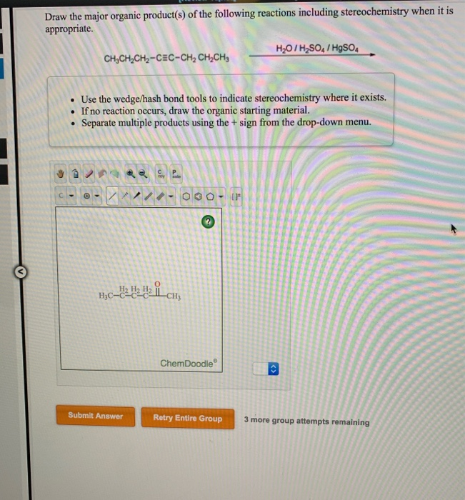 Solved Draw The Major Organic Product(s) Of The Following | Chegg.com