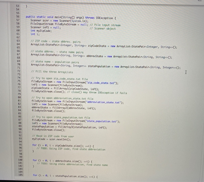 Solved 4.6 LAB Zip code and population (generic types)