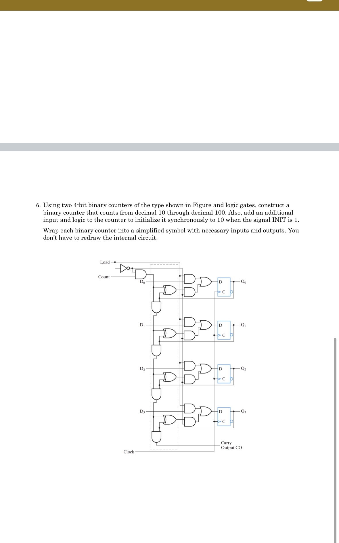 Solved Using two 4-bit binary counters of the type shown in | Chegg.com