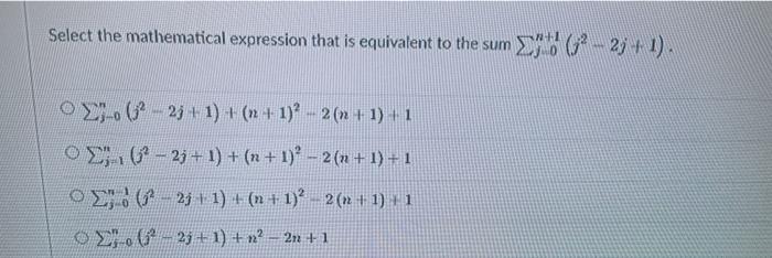 Solved Select the mathematical expression that is equivalent | Chegg.com