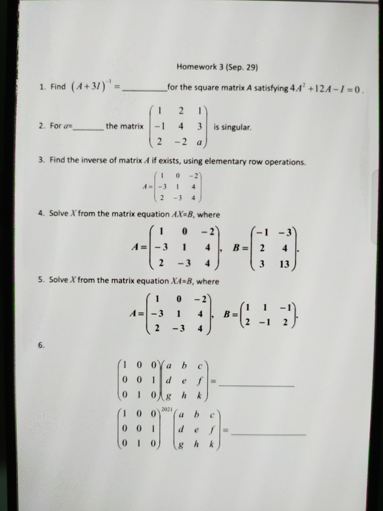 if a matrix 1 2 3 4 then find a square