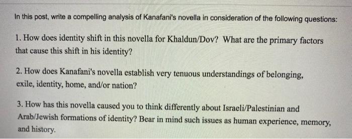 Solved In this post, write a compelling analysis of | Chegg.com