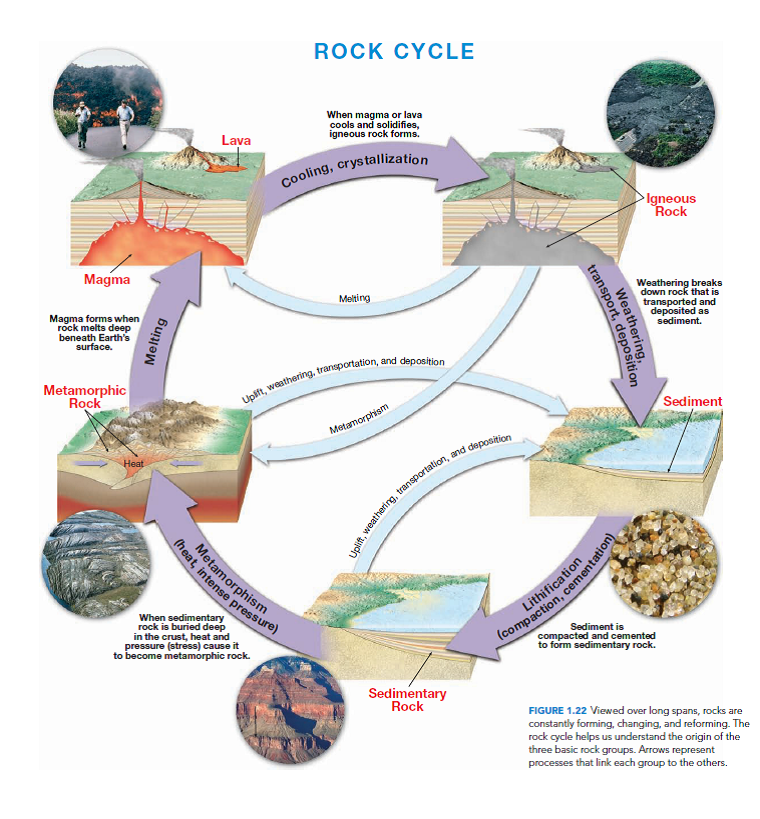 Rock Cycle Chart - Rock Cycle Poster | Science Anchor Charts