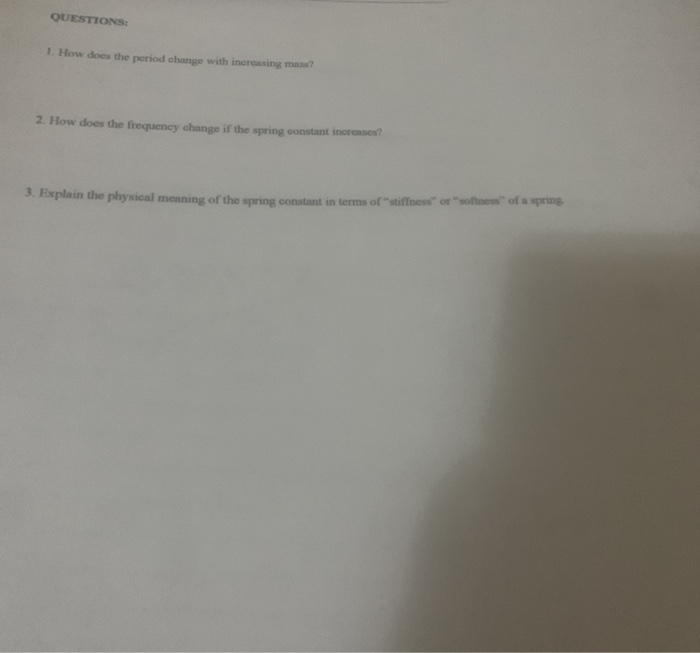 Table # 1: Determination of the spring constant K | Chegg.com Table # 1: Determination of the spring constant K | Chegg.com