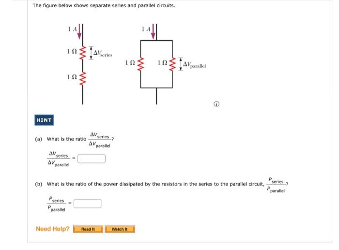 Solved The Figure Below Shows Separate Series And Parallel | Chegg.com