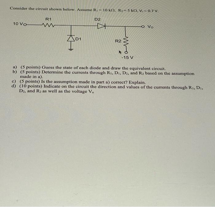 Solved Consider The Circuit Shown Below. Assume | Chegg.com