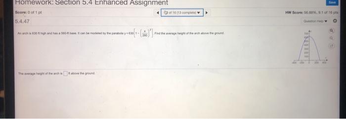 Solved Homework: Section 5.4 Enhanced Assignment Score opt | Chegg.com