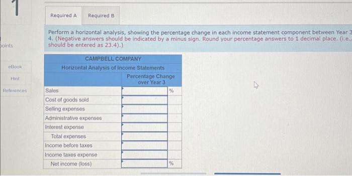 Solved Income statements for Campbell Company for Year 3 and | Chegg.com
