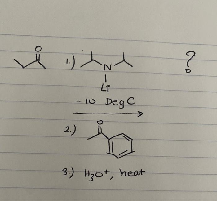 ů 1.) And ? N 1 Li Degc 2.) 3.) H₂ot, heat