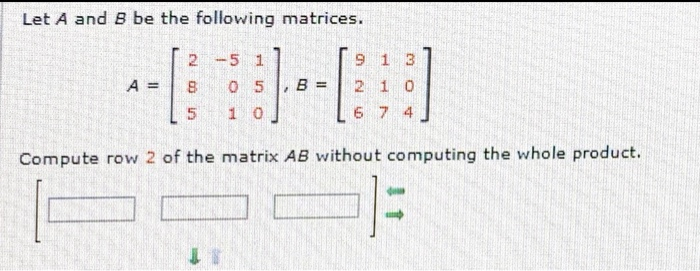 Solved Let C AB and D BA for the following matrices A Chegg