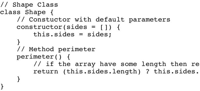 Solved The Triangle class inherits from the Shape class | Chegg.com