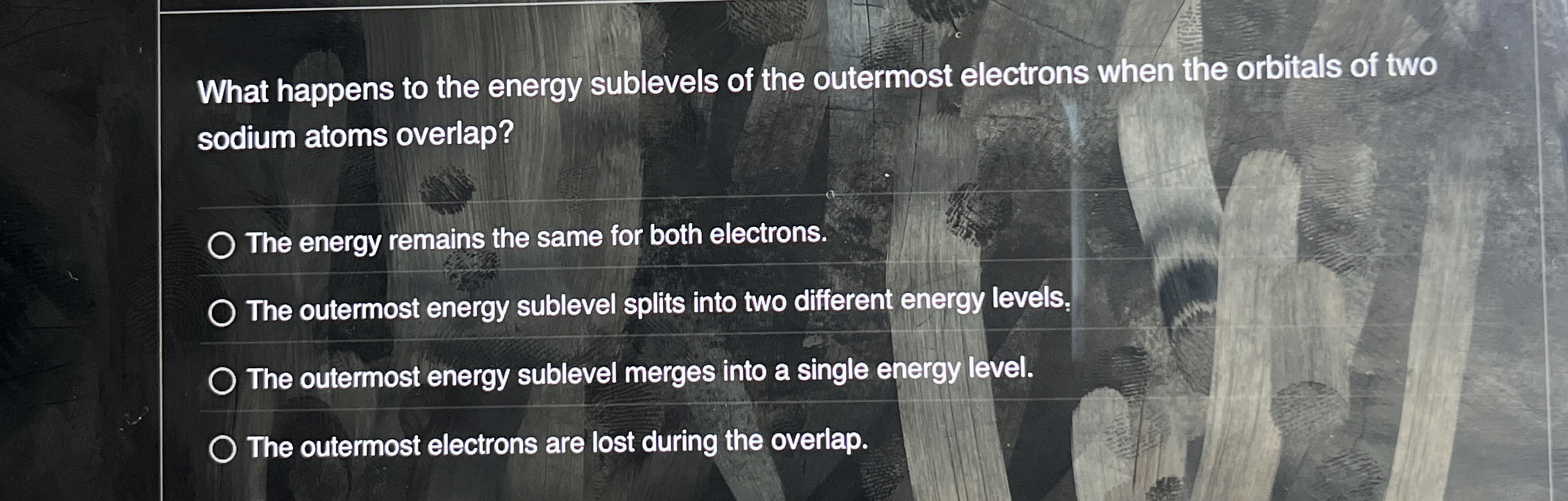 Solved What happens to the energy sublevels of the outermost | Chegg.com