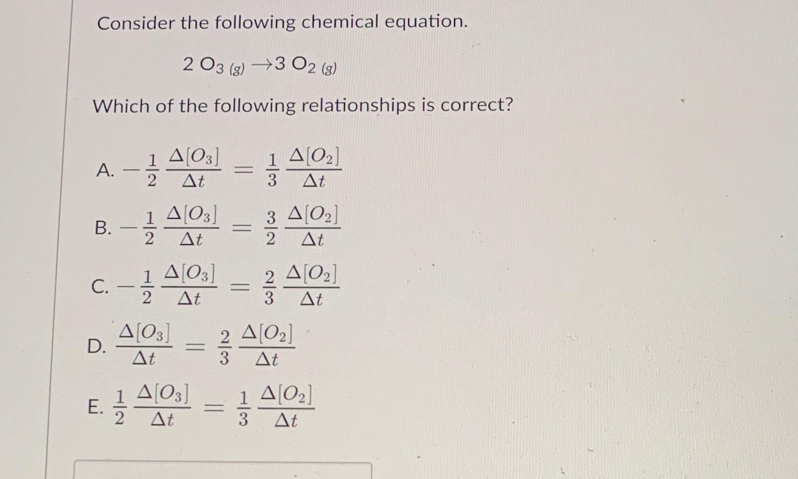 Solved Consider the following chemical | Chegg.com