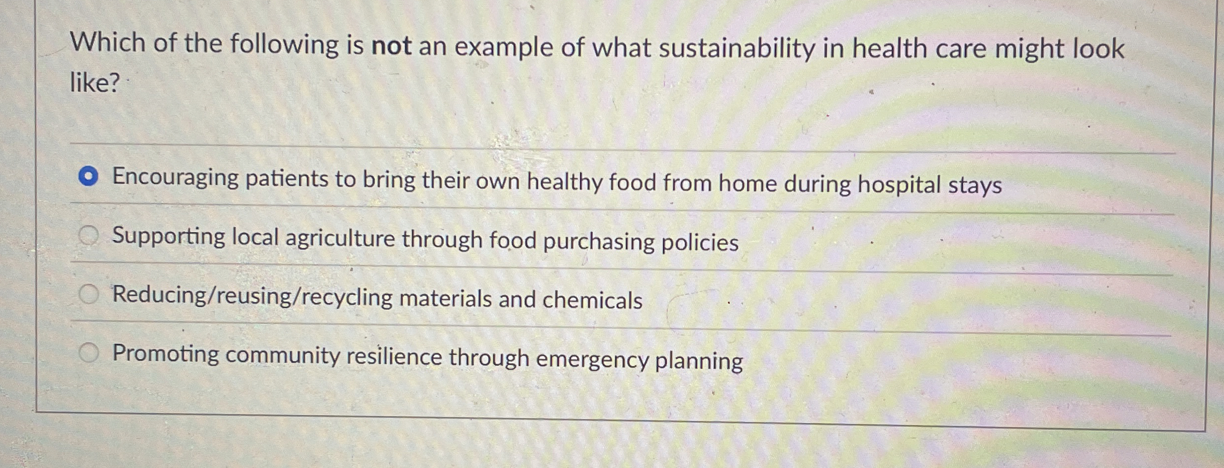 Solved Which of the following is not an example of what