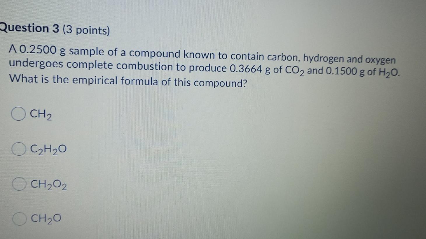 solved-a-0-2500-g-sample-of-a-compound-known-to-contain-chegg