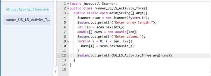 Solved Instructions Debug the ova method code in the U6_L5 | Chegg.com