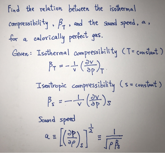 Solved Find The Relation Between The Isothermal | Chegg.com