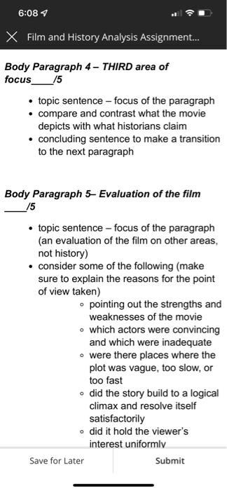 film history assignment