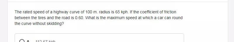 Solved 1147. The rated speed of a highway curve of 200-ft