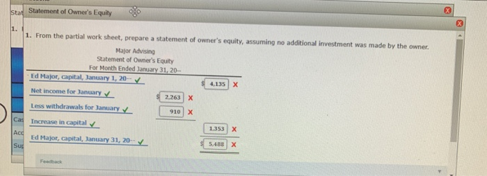 solved stay statement of owner s equity 1 from the pa chegg com cash flow format indirect method excel