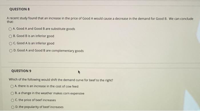 Solved QUESTIONS A recent study found that an increase in | Chegg.com