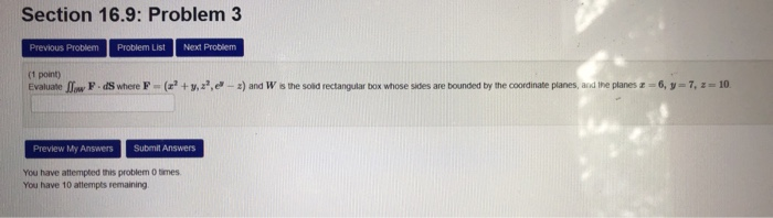 Solved Section 16.9: Problem 3 Previous Problem Problem List | Chegg.com