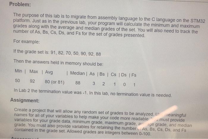 Solved Problem: The purpose of this lab is to migrate from | Chegg.com