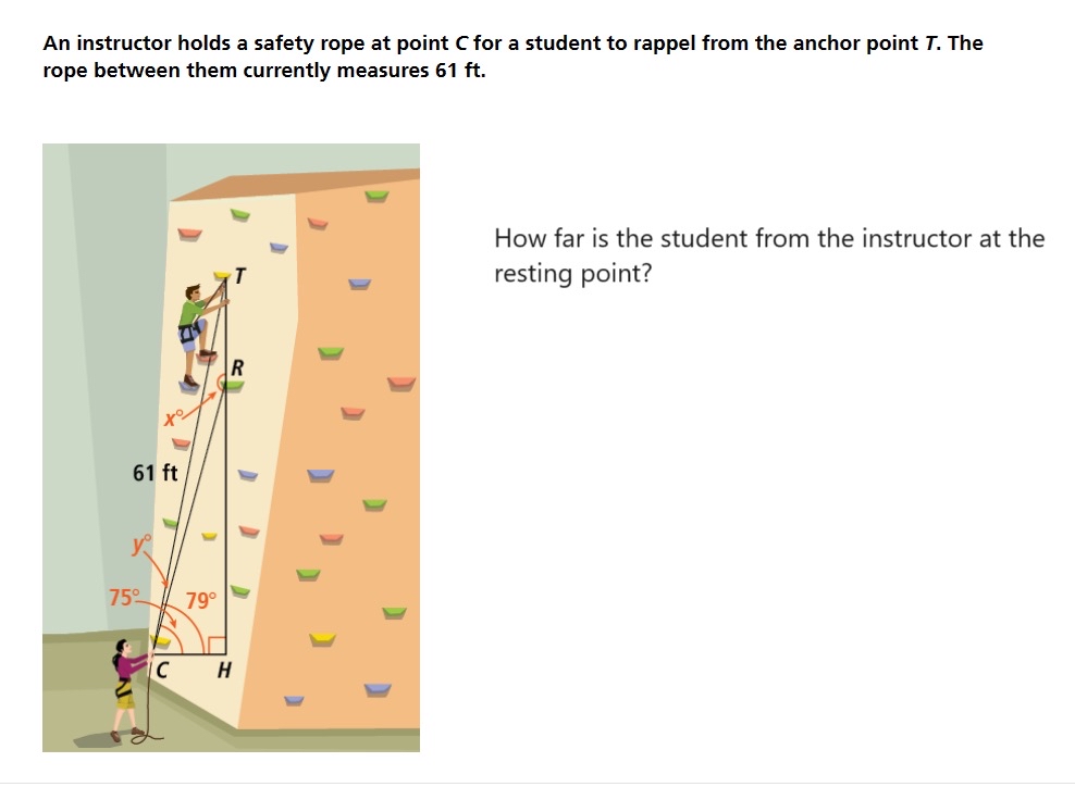 Solved An instructor holds a safety rope at point C ﻿for a | Chegg.com