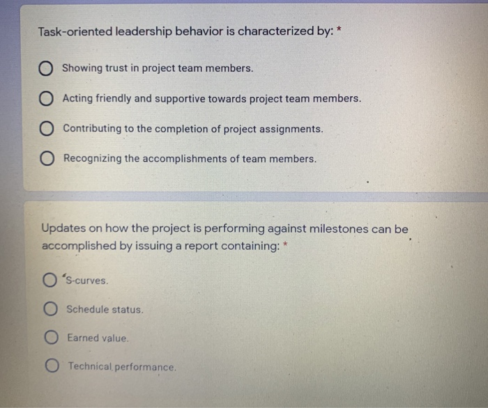 task oriented leadership