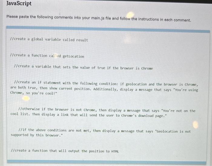 Solved In your HTML file, please do the following: 1. Add an | Chegg.com