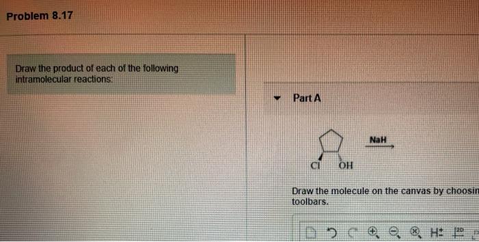 Solved Problem 8.17 Draw the product of each of the | Chegg.com