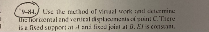 Solved (9-84. Use the method of virtual work and determine | Chegg.com