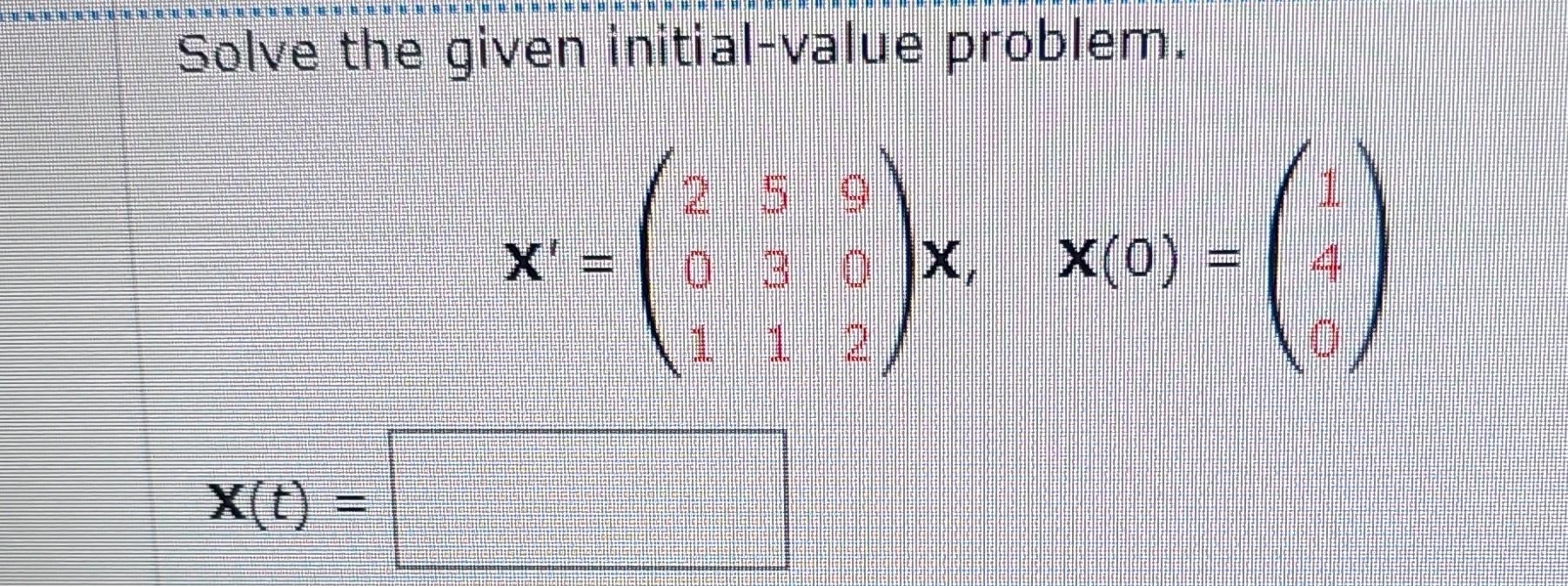 Problem Solution Given Solved Find the general solution of the given system. | Chegg.com