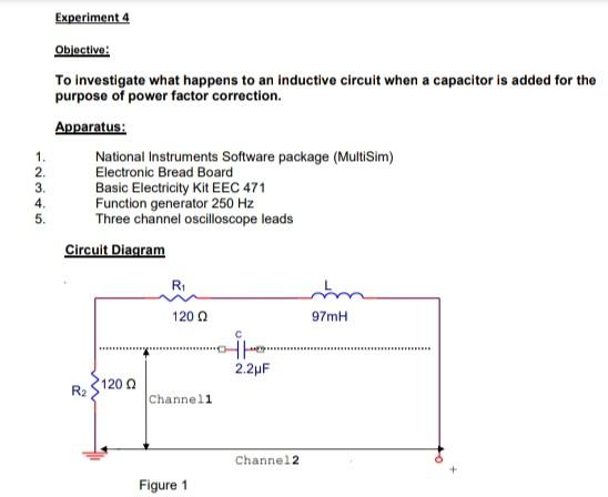 Solved Method Connect up the circuit as shown in Figure 1 | Chegg.com